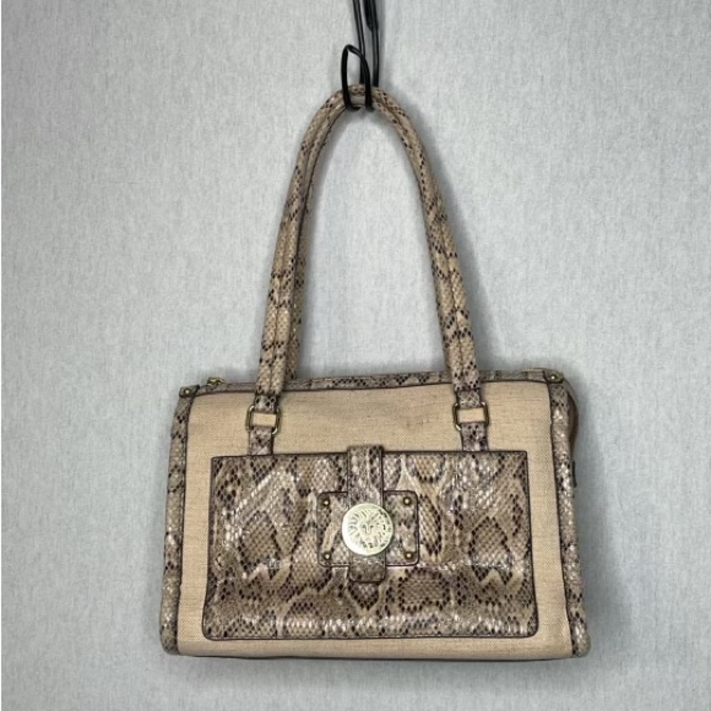 Anne Klein snake print hand bag.